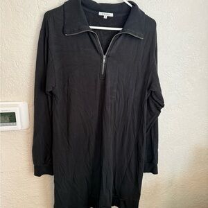 Z Supply Black Midi Dress long sleeve